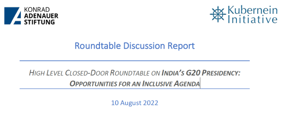 HIGH LEVEL CLOSED DOOR ROUNDTABLE ON INDIA S G20 PRESIDENCY